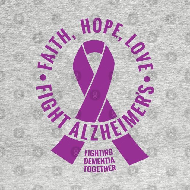 Alzheimer's Awareness T-shirt. Fight Alzheimer's Ribbon by spacedust